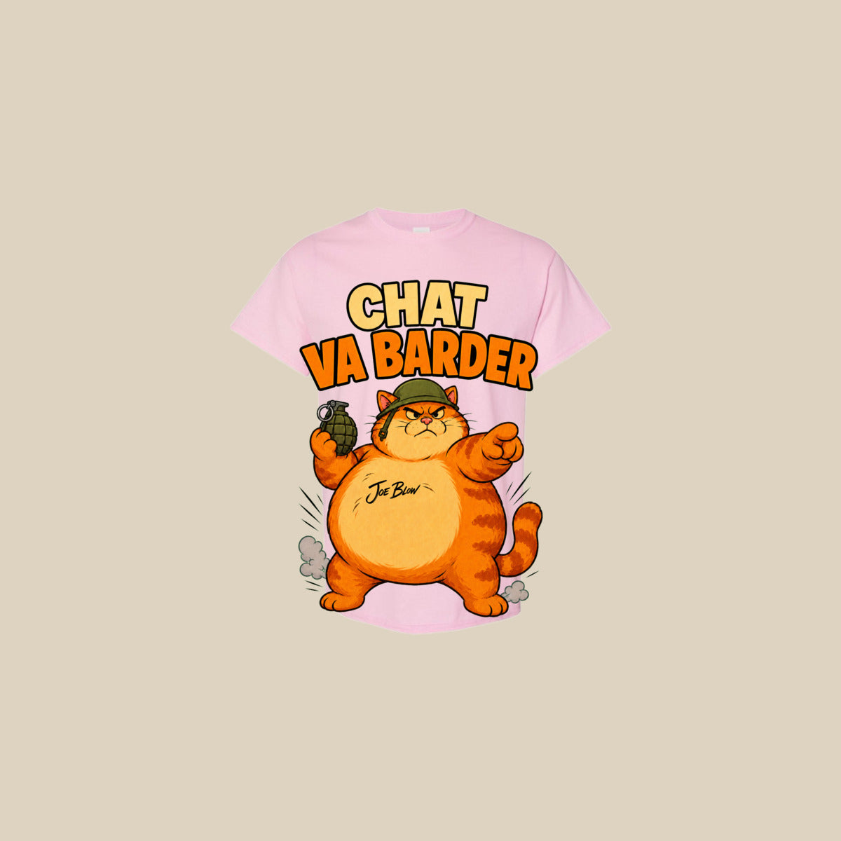 T-shirt CHAT VA BARDER – Ti-Gus enfant/youth – Light Pink