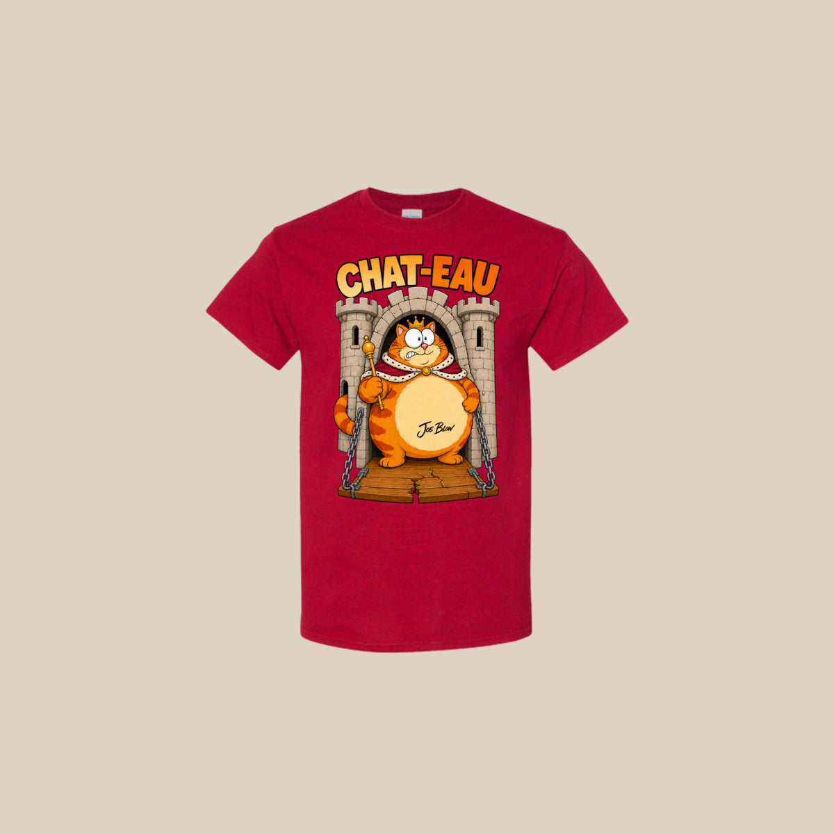 T-shirt CHAT-EAU – Ti-Gus adulte – Antique Cherry Red