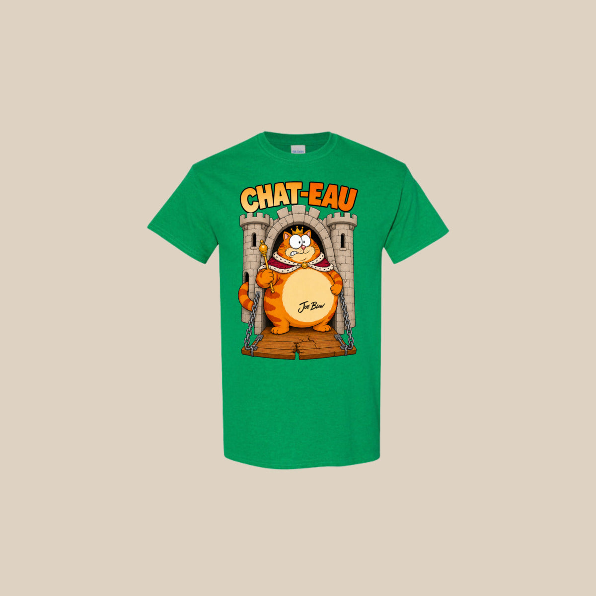 T-shirt CHAT-EAU – Ti-Gus adulte – Antique Irish Green
