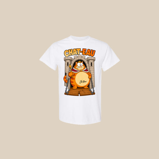 T-shirt CHAT-EAU – Ti-Gus adulte – Blanc