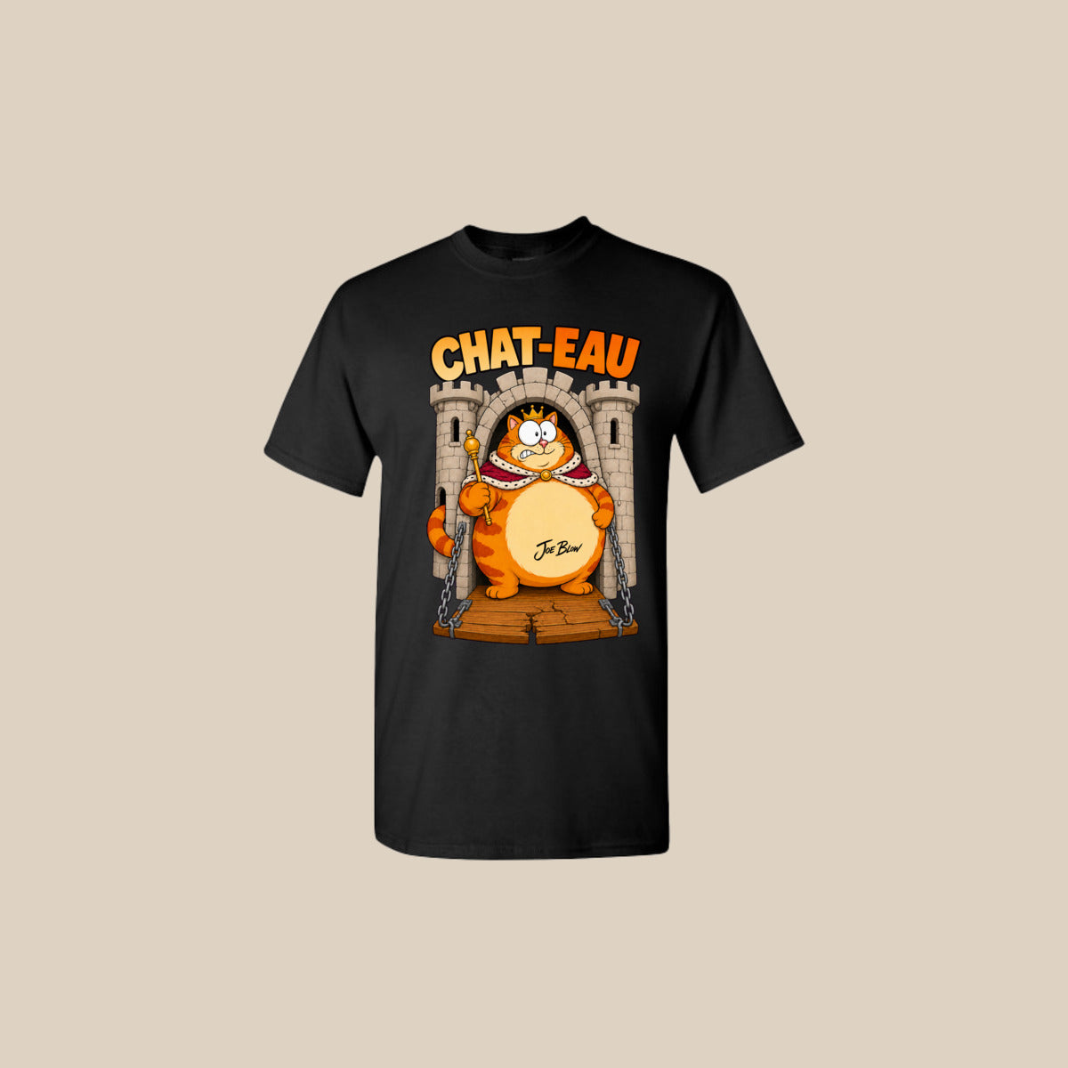 T-shirt CHAT-EAU – Ti-Gus adulte – Noir