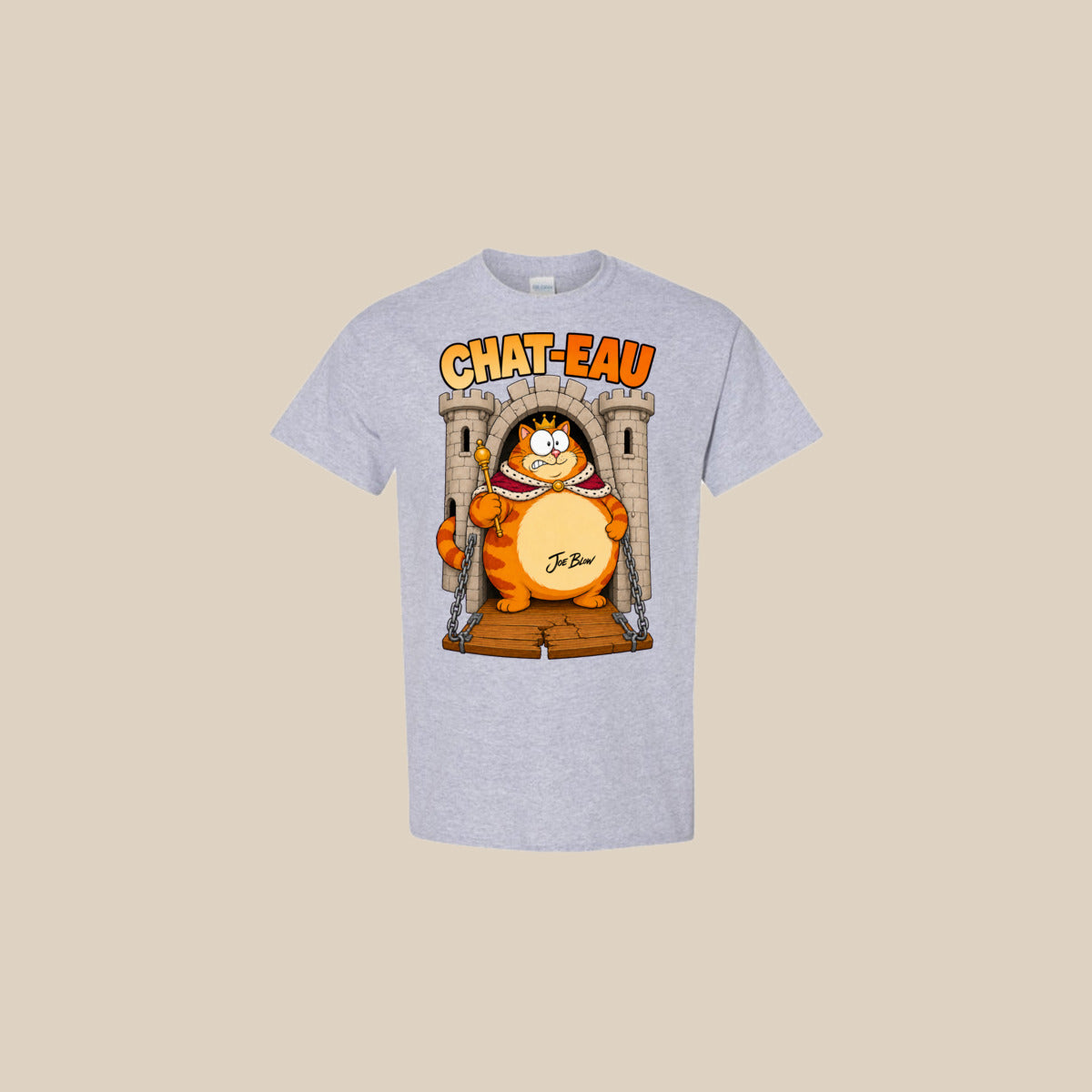 T-shirt CHAT-EAU – Ti-Gus adulte – Sport Grey