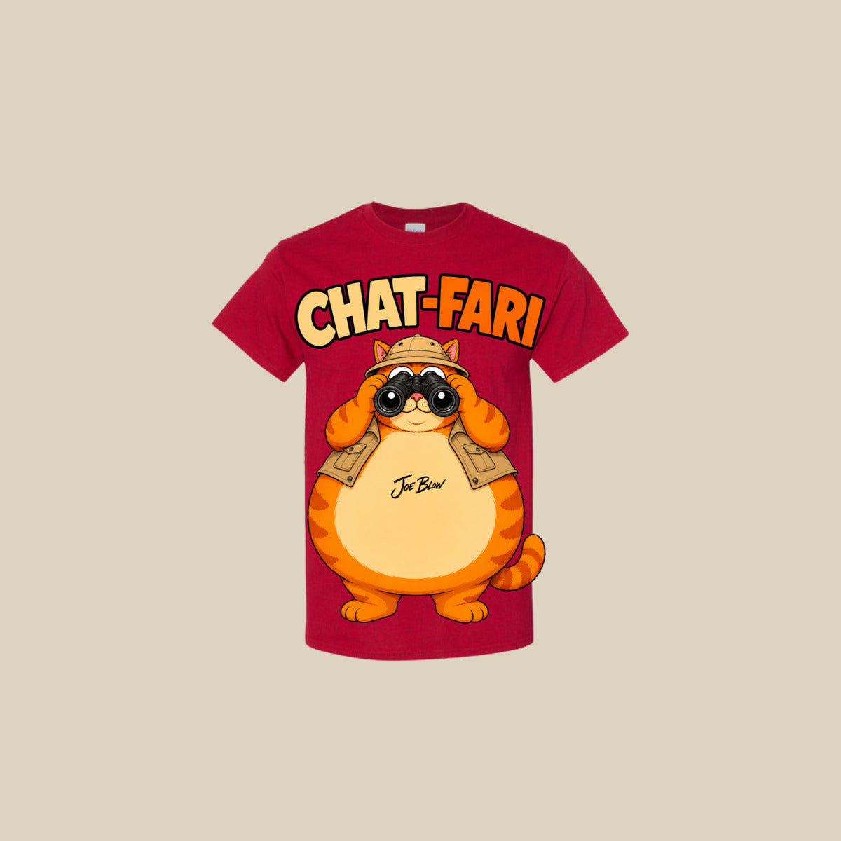 T-shirt CHAT-FARI – Ti-Gus enfant/youth – Antique Cherry Red