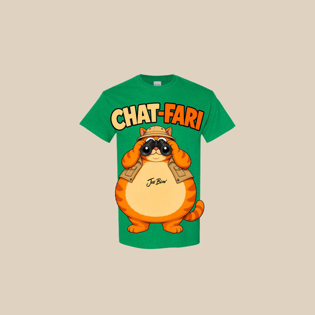 T-shirt CHAT-FARI – Ti-Gus adulte – Antique Irish Green