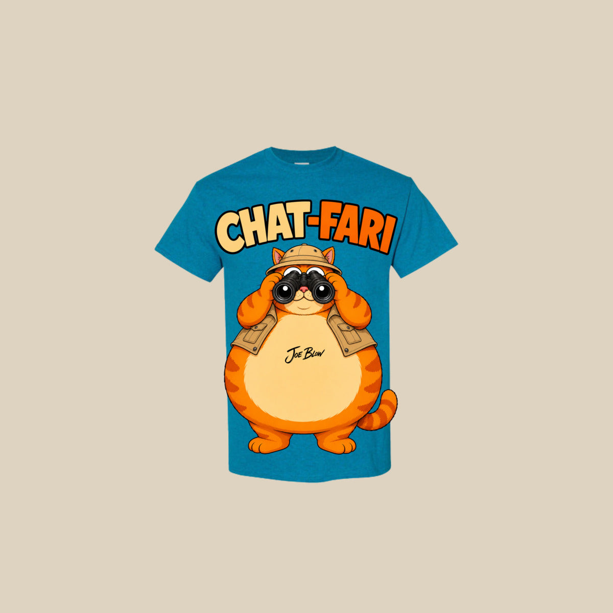 T-shirt CHAT-FARI – Ti-Gus enfant/youth – Antique Sapphire