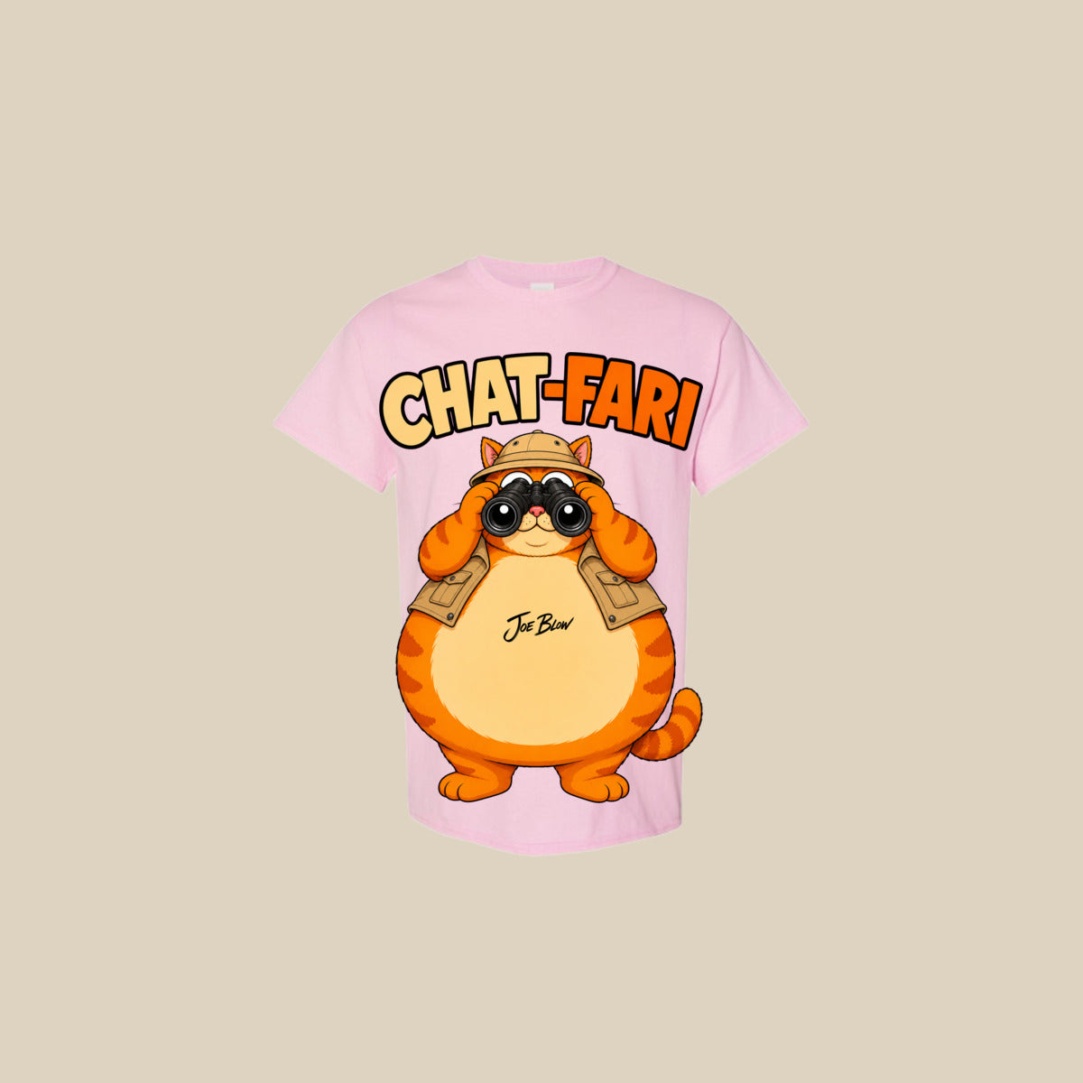 T-shirt CHAT-FARI – Ti-Gus adulte – Light Pink