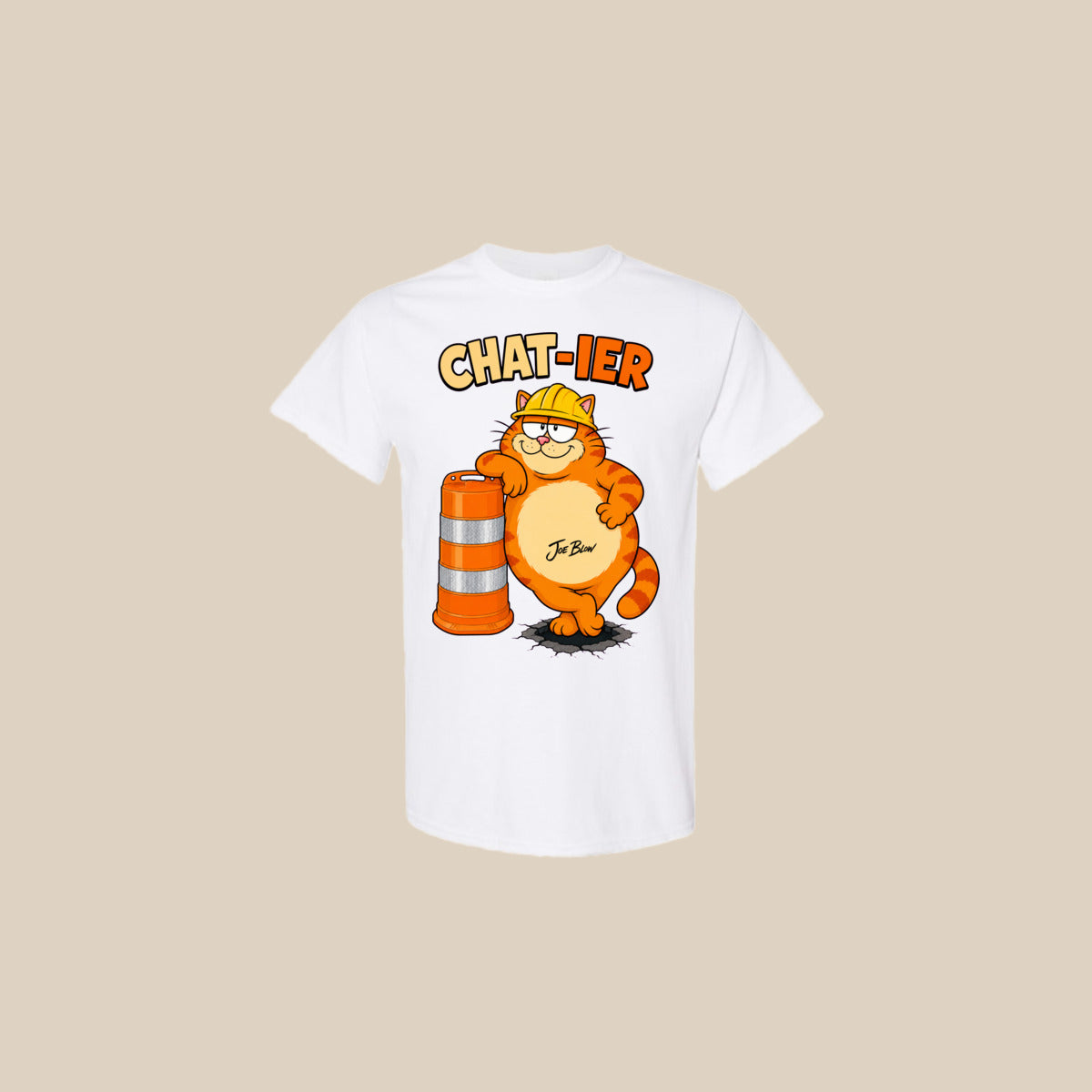 T-shirt CHAT-IER – Ti-Gus enfant/youth – Blanc