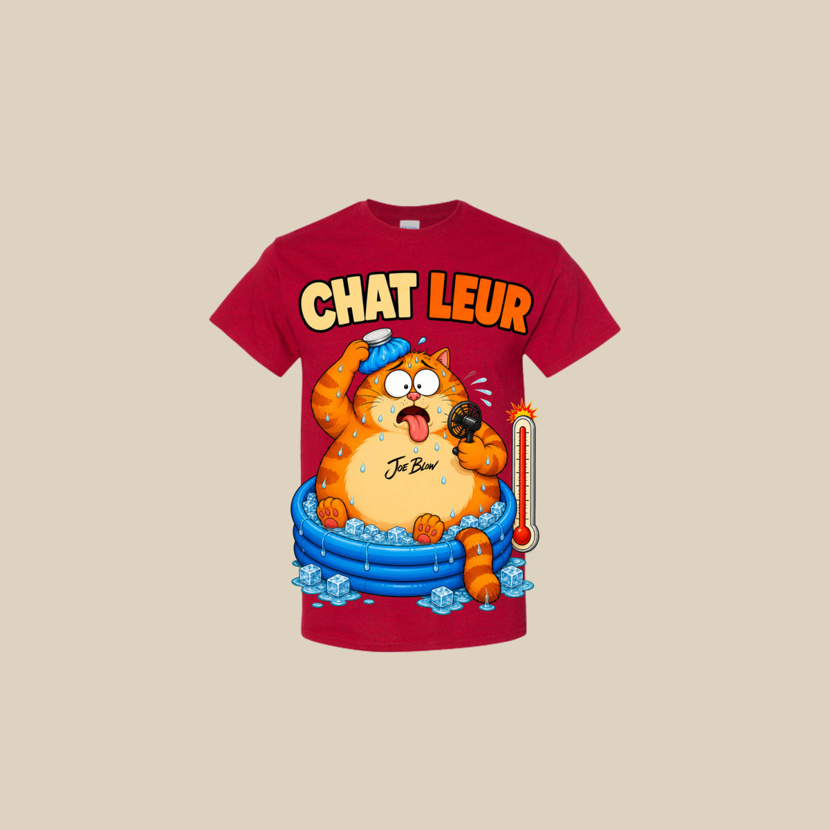 T-shirt CHAT-LEUR – Ti-Gus adulte – Antique Cherry Red