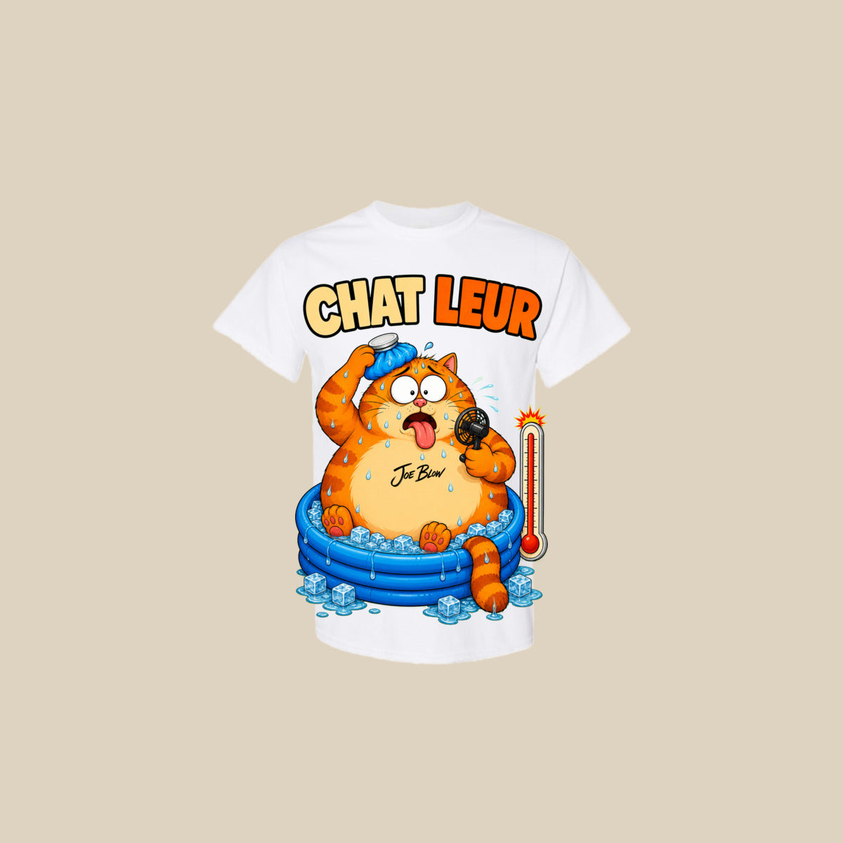 T-shirt CHAT-LEUR – Ti-Gus adulte – Blanc
