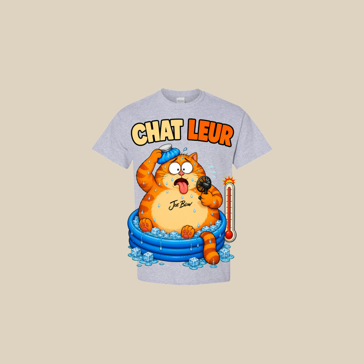 T-shirt CHAT-LEUR – Ti-Gus adulte – Sport Grey