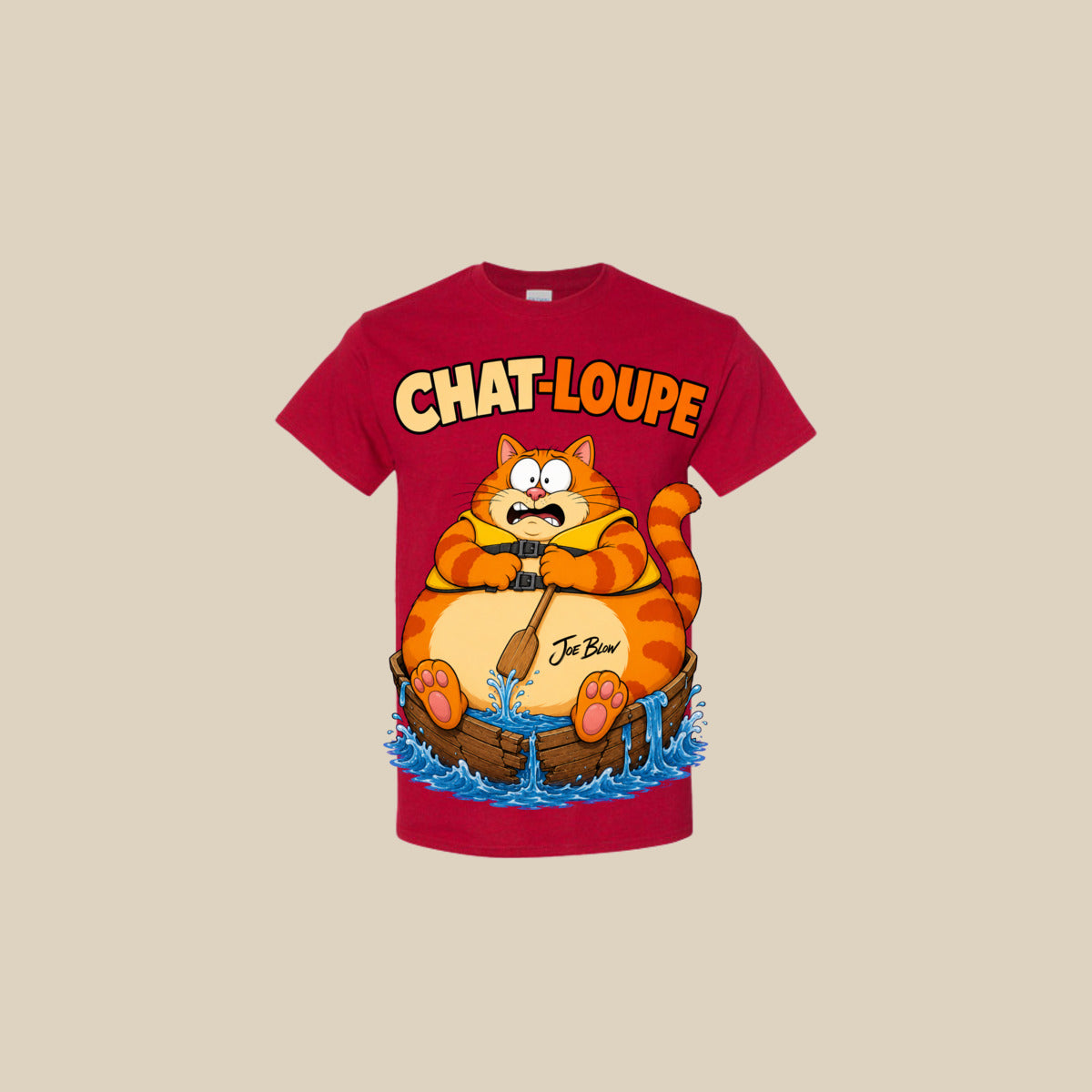 T-shirt CHAT-LOUPE – Ti-Gus enfant/youth – Antique Cherry Red