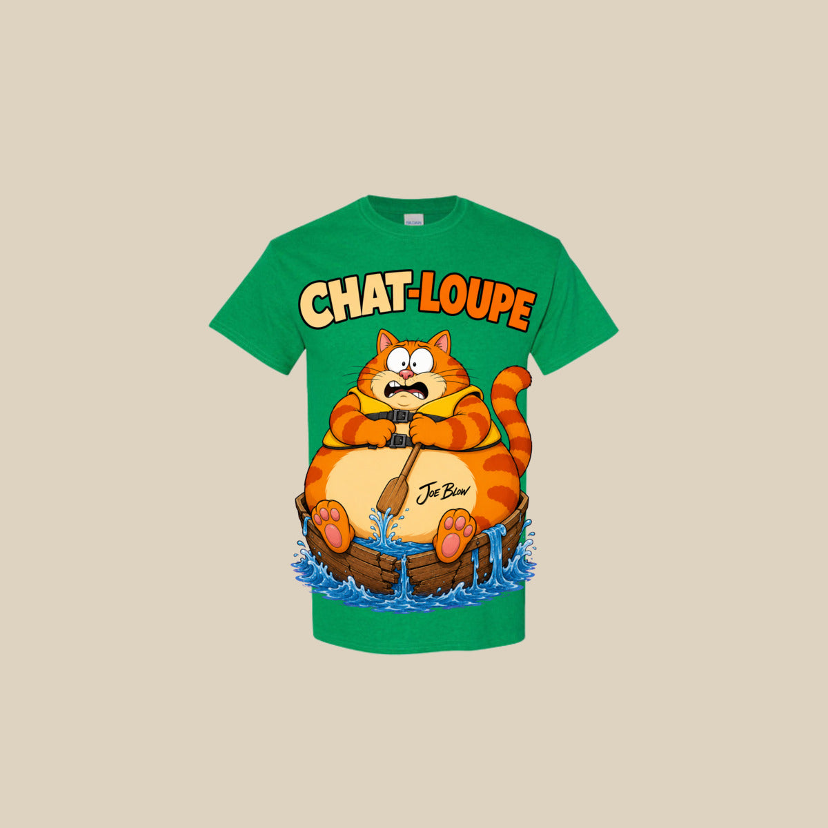 T-shirt CHAT-LOUPE – Ti-Gus adulte – Antique Irish Green