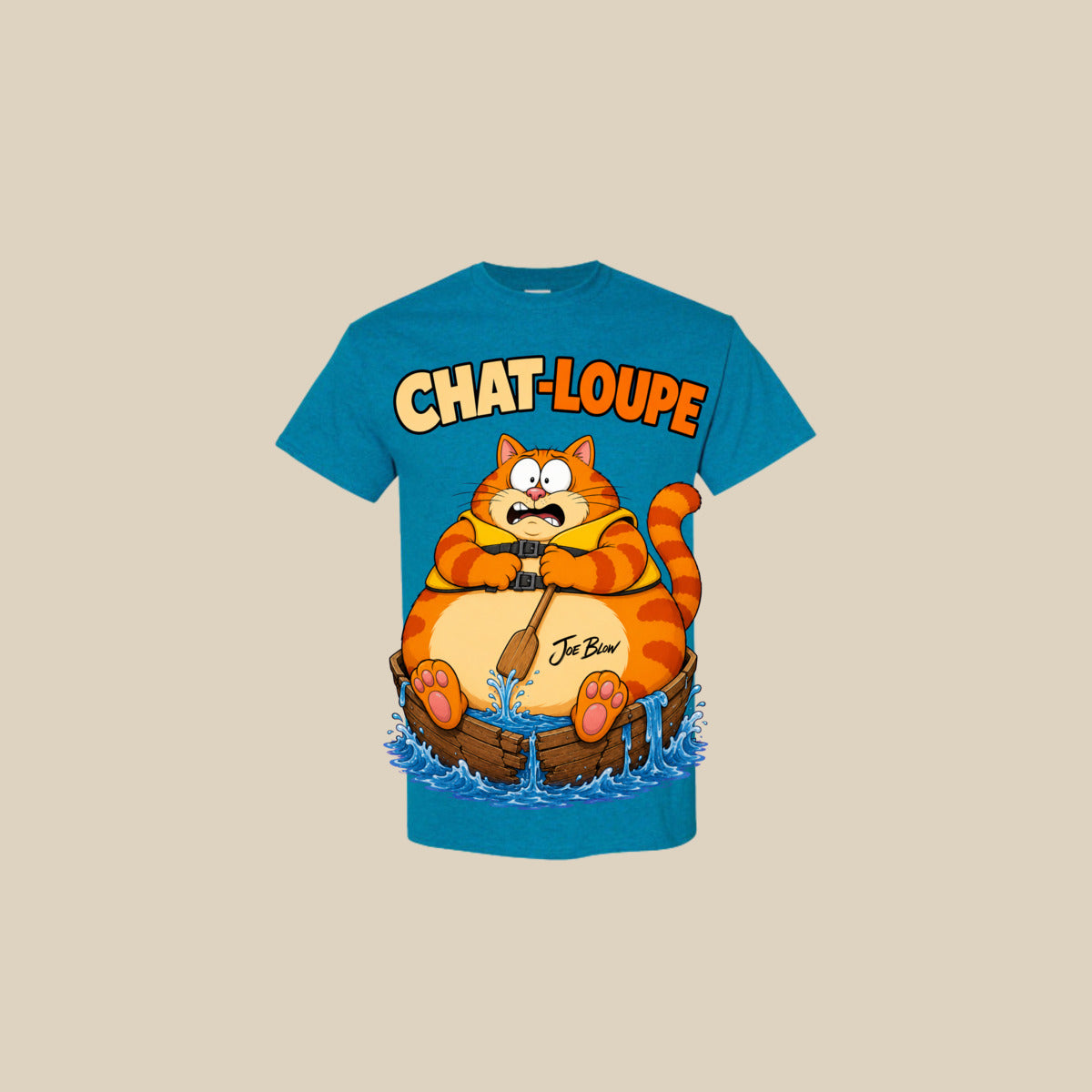 T-shirt CHAT-LOUPE – Ti-Gus adulte – Antique Sapphire