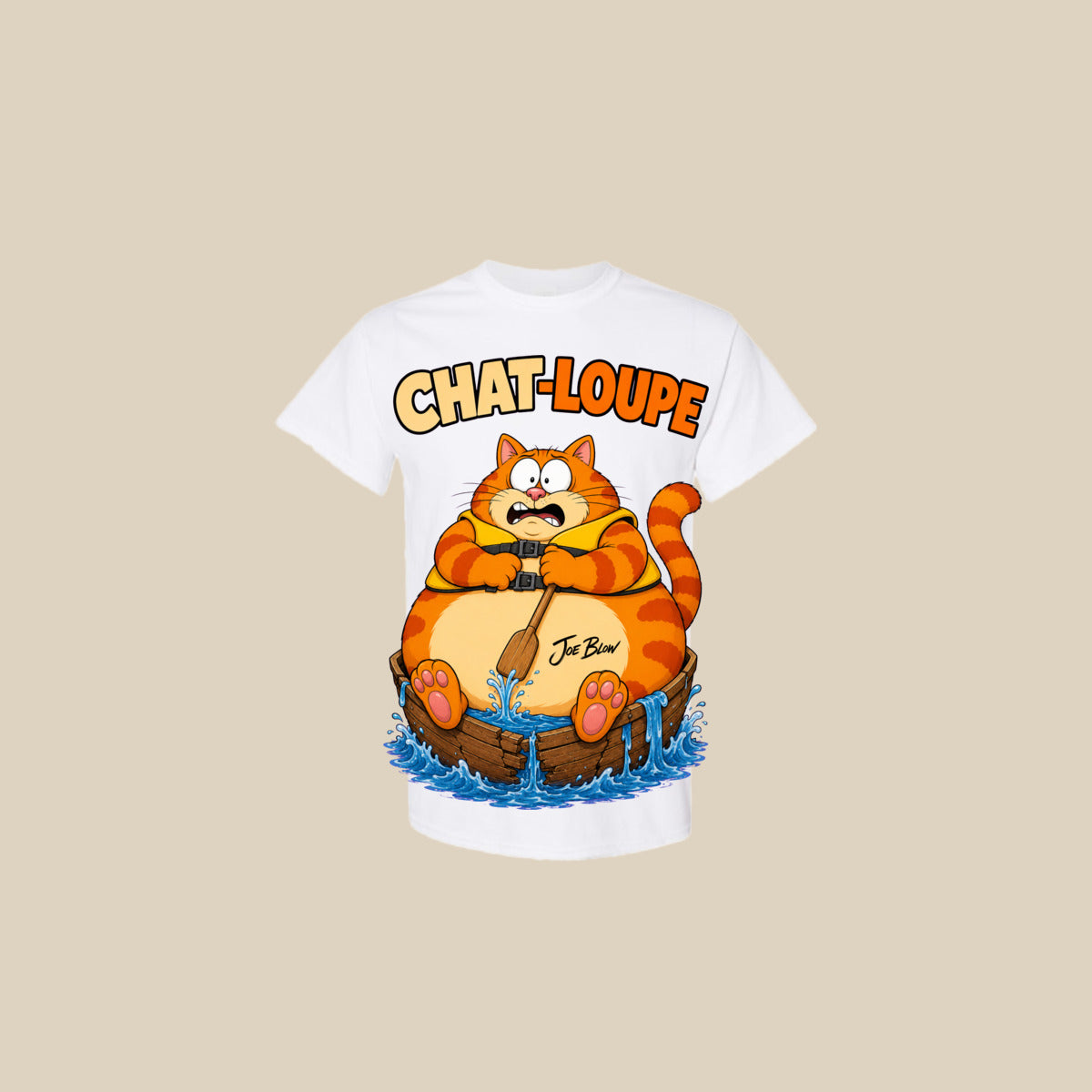 T-shirt CHAT-LOUPE – Ti-Gus enfant/youth – Blanc
