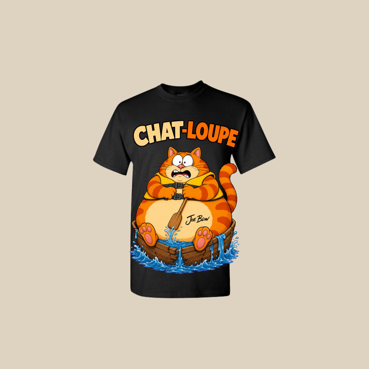 T-shirt CHAT-LOUPE – Ti-Gus adulte – Noir