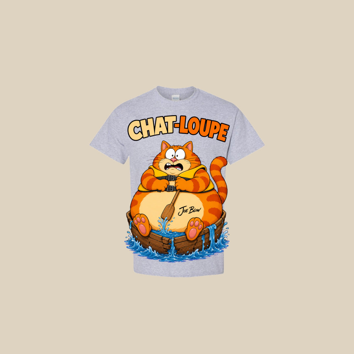 T-shirt CHAT-LOUPE – Ti-Gus adulte – Sport Grey