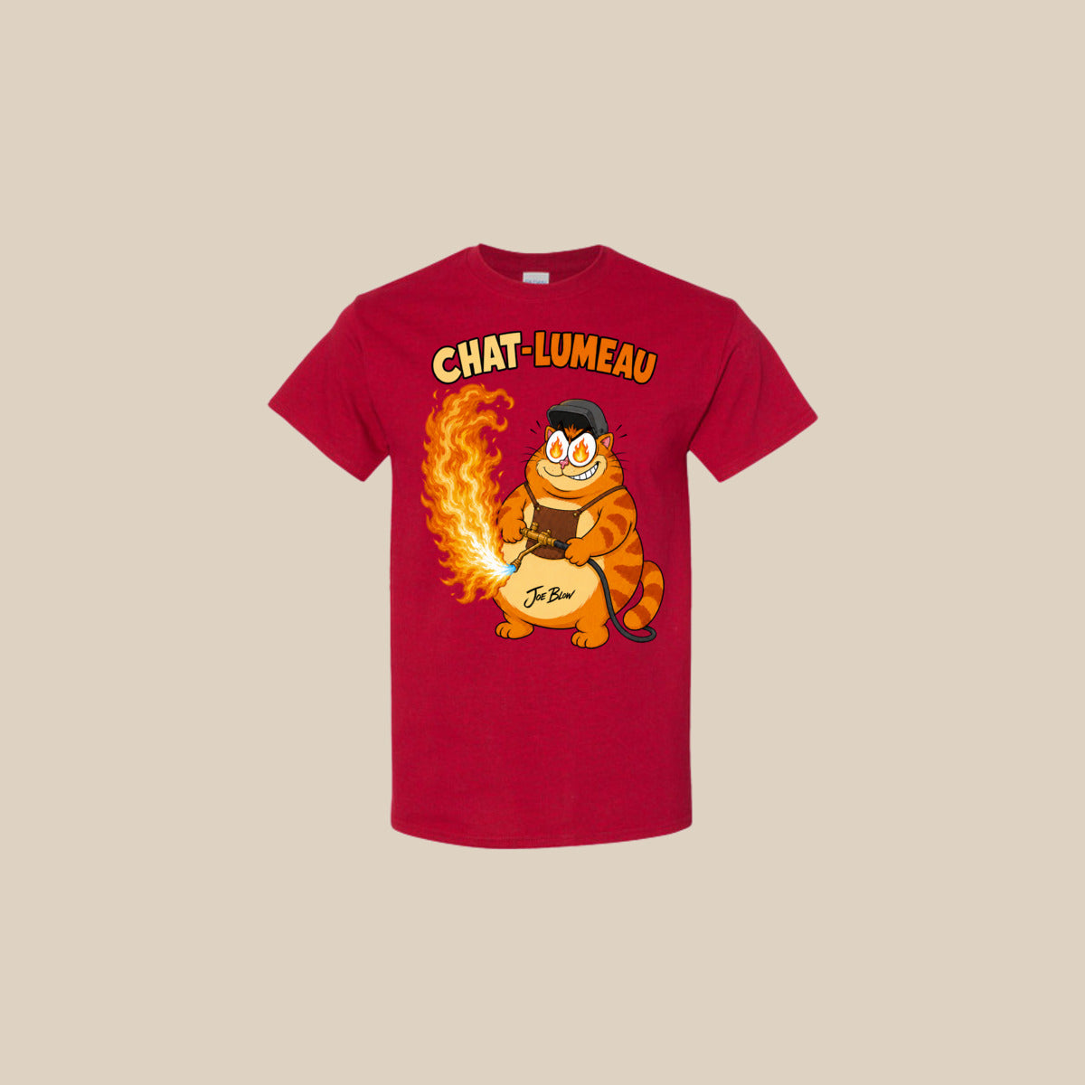 T-shirt CHAT-LUMEAU – Ti-Gus adulte – Antique Cherry Red