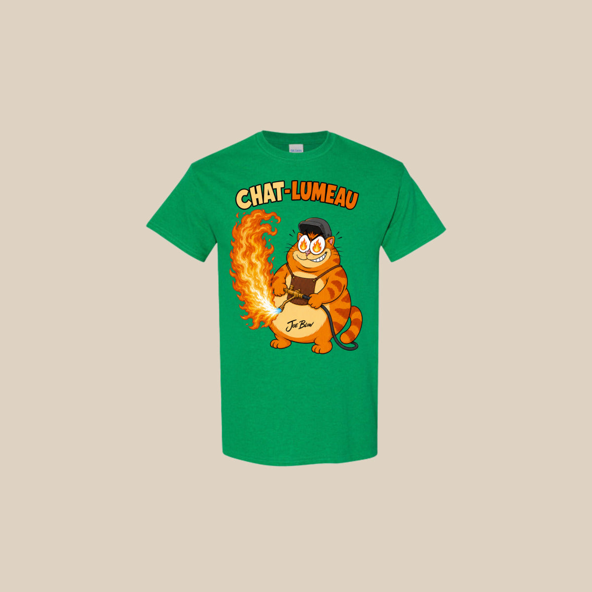 T-shirt CHAT-LUMEAU – Ti-Gus enfant/youth – Antique Irish Green