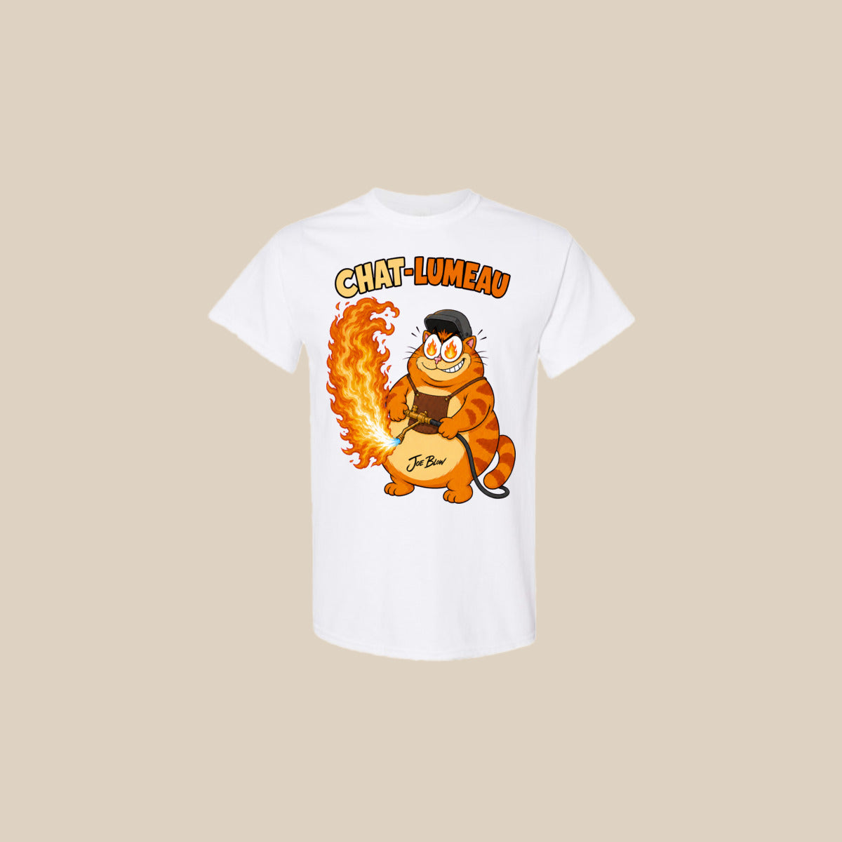 T-shirt CHAT-LUMEAU – Ti-Gus enfant/youth – Blanc