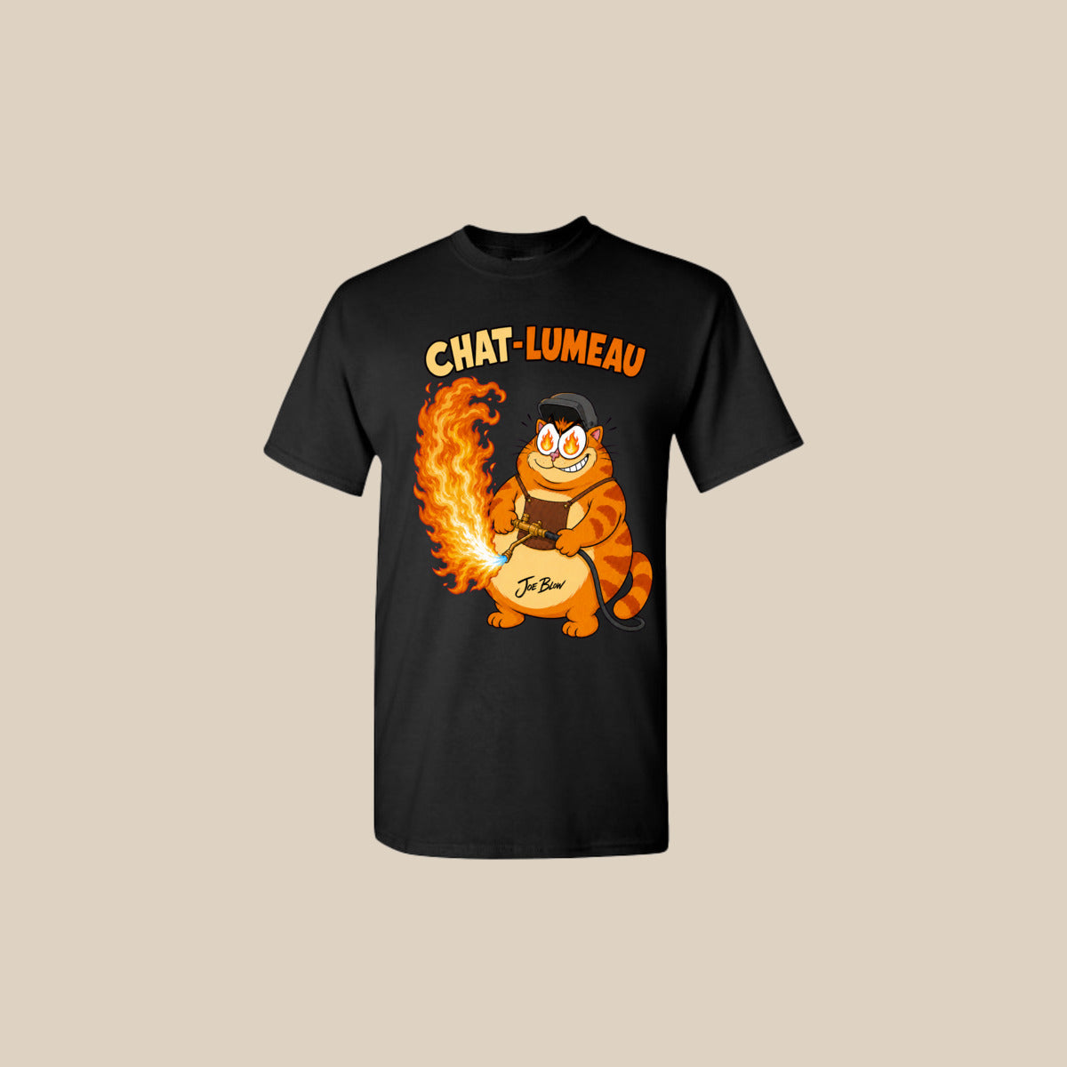T-shirt CHAT-LUMEAU – Ti-Gus adulte – Noir
