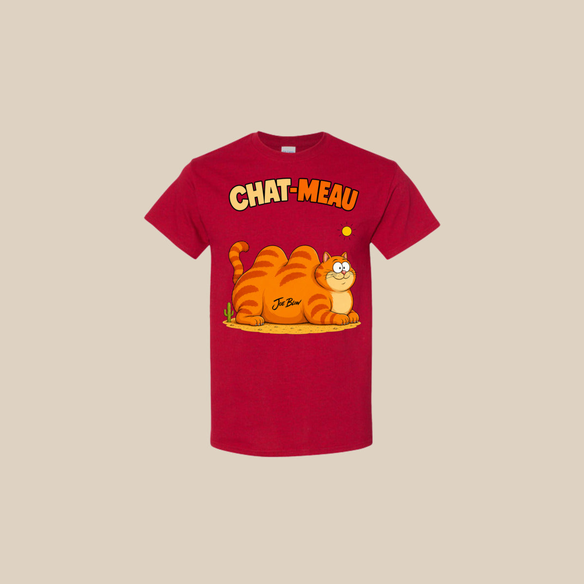 T-shirt CHAT-MEAU – Ti-Gus adulte – Antique Cherry Red