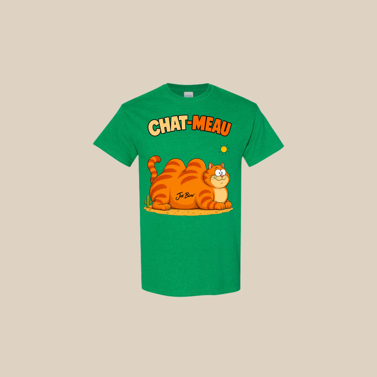 T-shirt CHAT-MEAU – Ti-Gus adulte – Antique Irish Green
