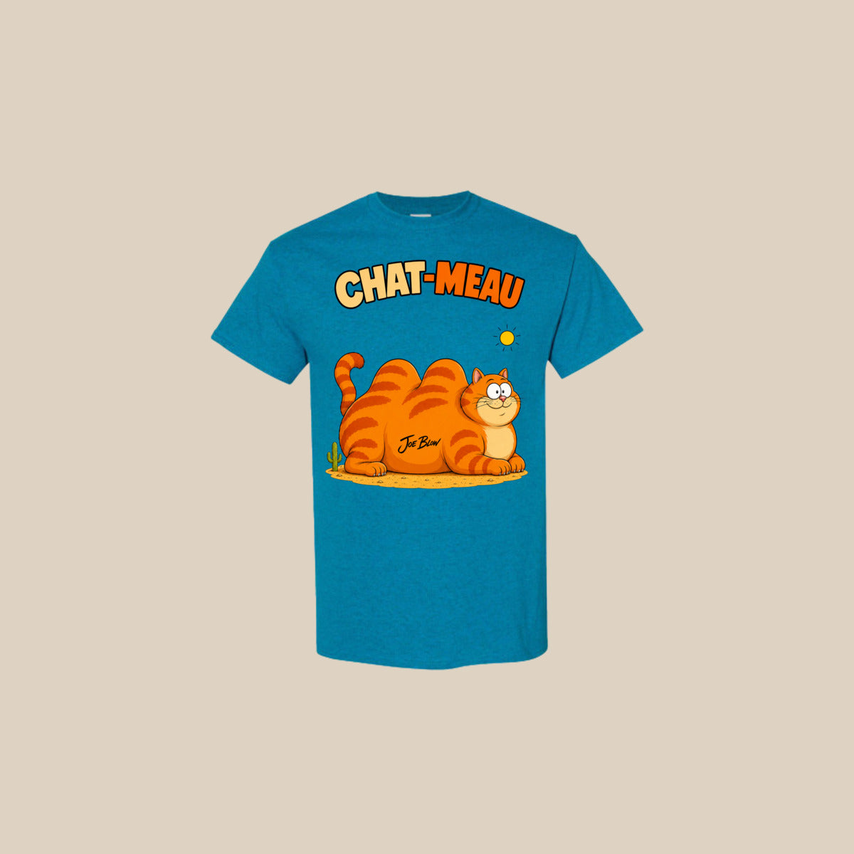 T-shirt CHAT-MEAU – Ti-Gus adulte – Antique Sapphire