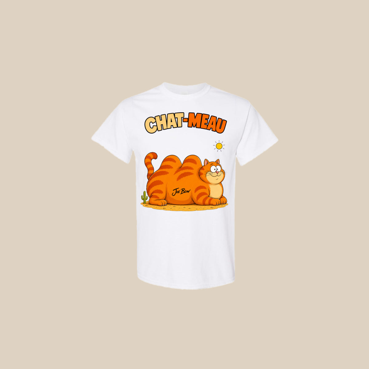 T-shirt CHAT-MEAU – Ti-Gus adulte – Blanc