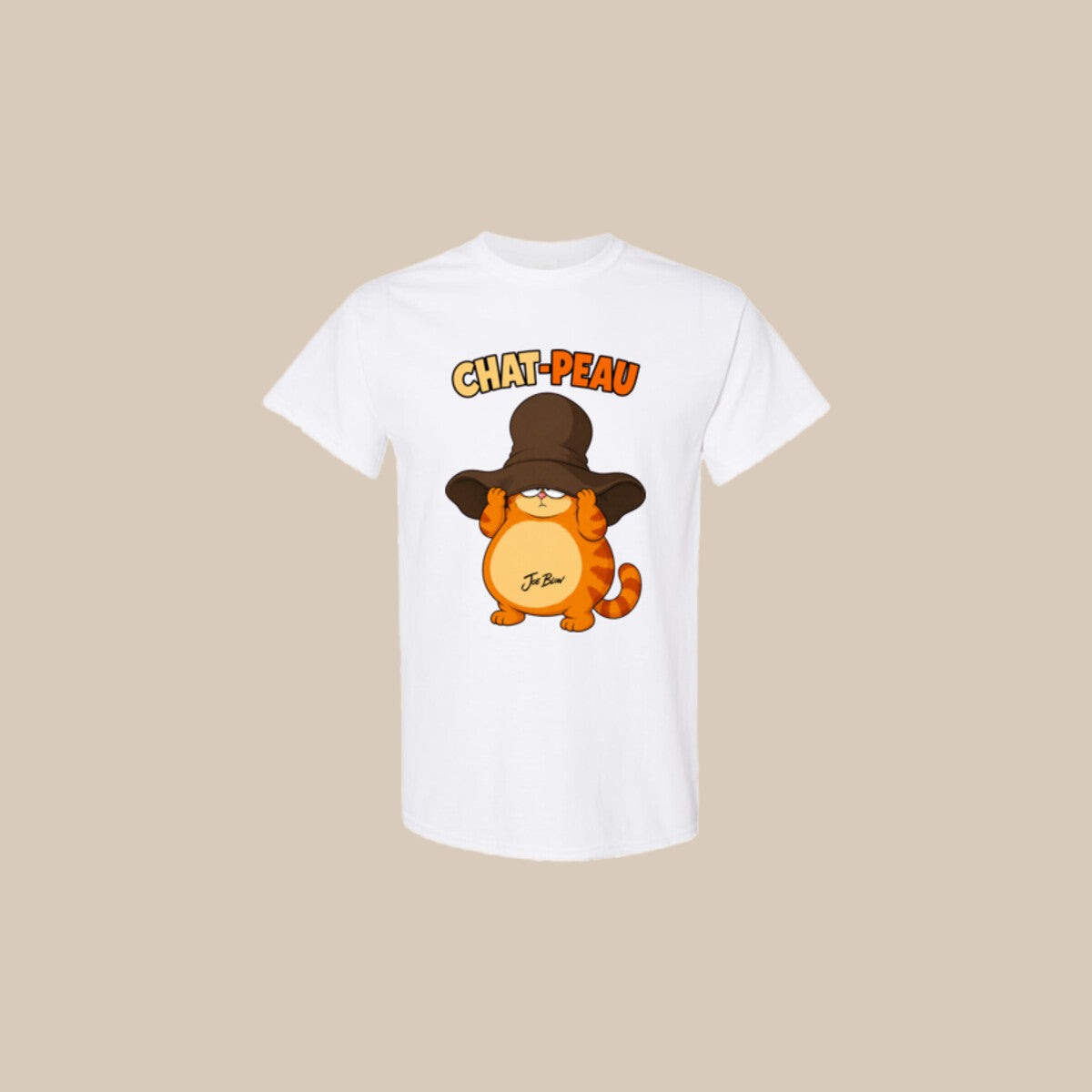 T-shirt CHAT-PEAU Ti-Gus adulte – Blanc