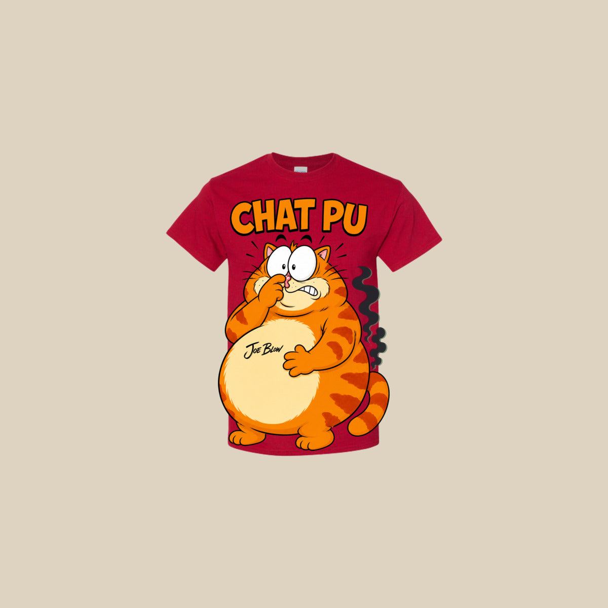 T-shirt CHAT PU – Ti-Gus adulte – Antique Cherry Red