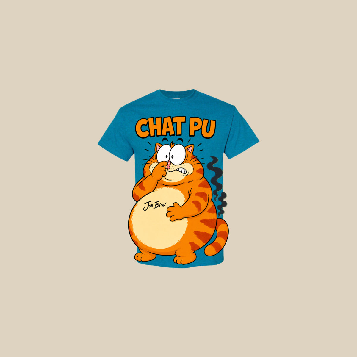 T-shirt CHAT PU – Ti-Gus adulte – Antique Sapphire