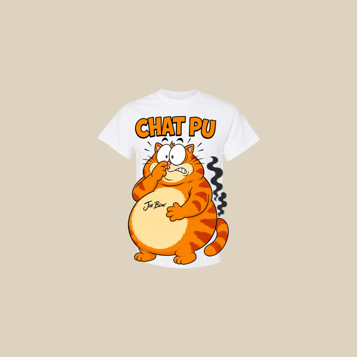 T-shirt CHAT PU – Ti-Gus adulte – Blanc