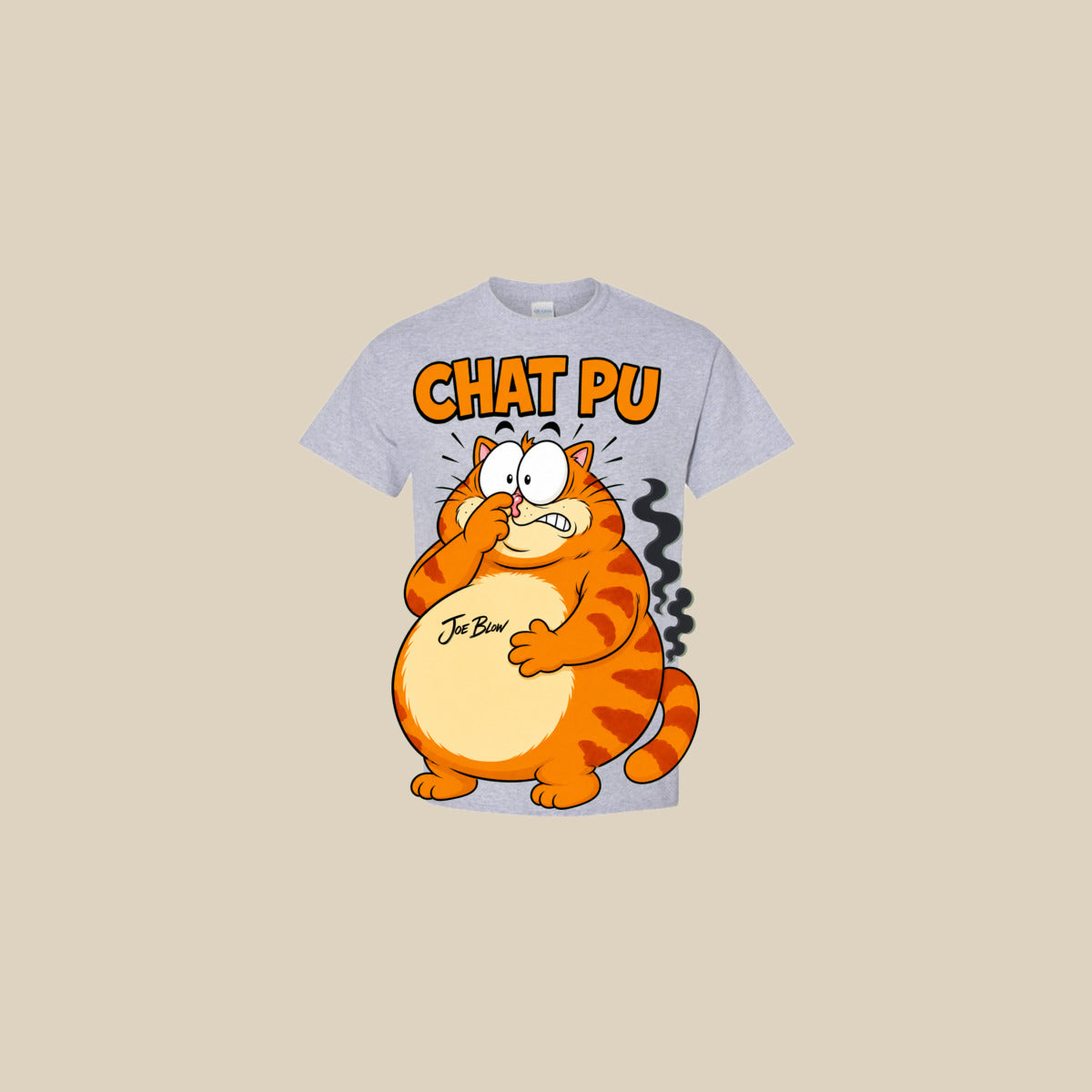 T-shirt CHAT PU – Ti-Gus adulte – Sport Grey