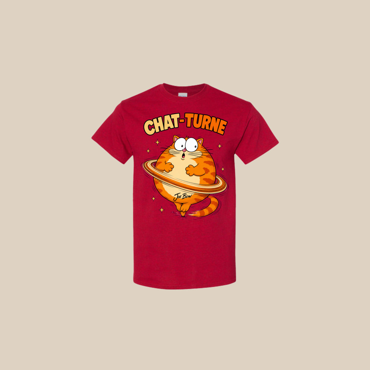 T-shirt CHAT-TURNE – Ti-Gus adulte – Antique Cherry Red