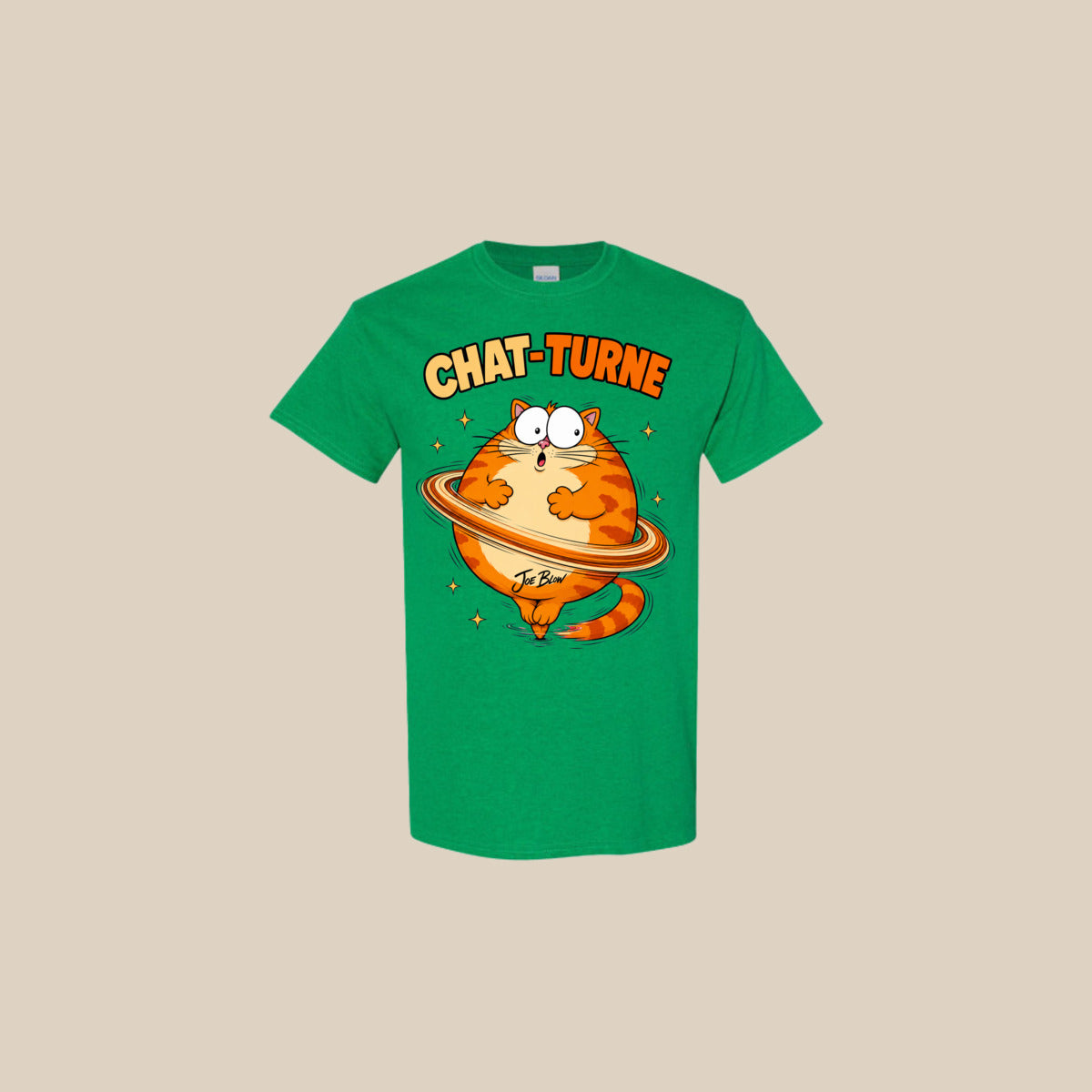 T-shirt CHAT-TURNE – Ti-Gus adulte – Antique Irish Green