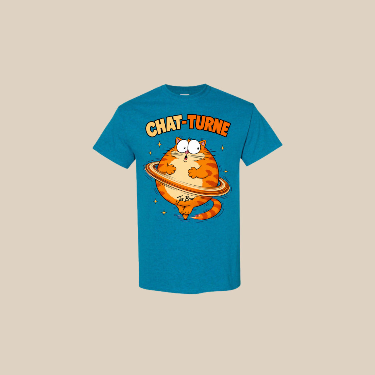 T-shirt CHAT-TURNE – Ti-Gus enfant/youth – Antique Sapphire