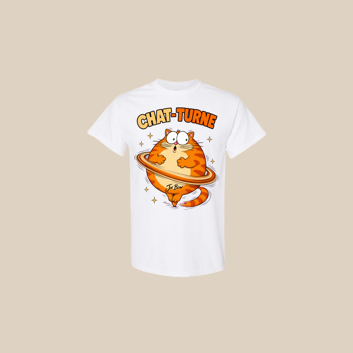 T-shirt CHAT-TURNE – Ti-Gus enfant/youth – Blanc