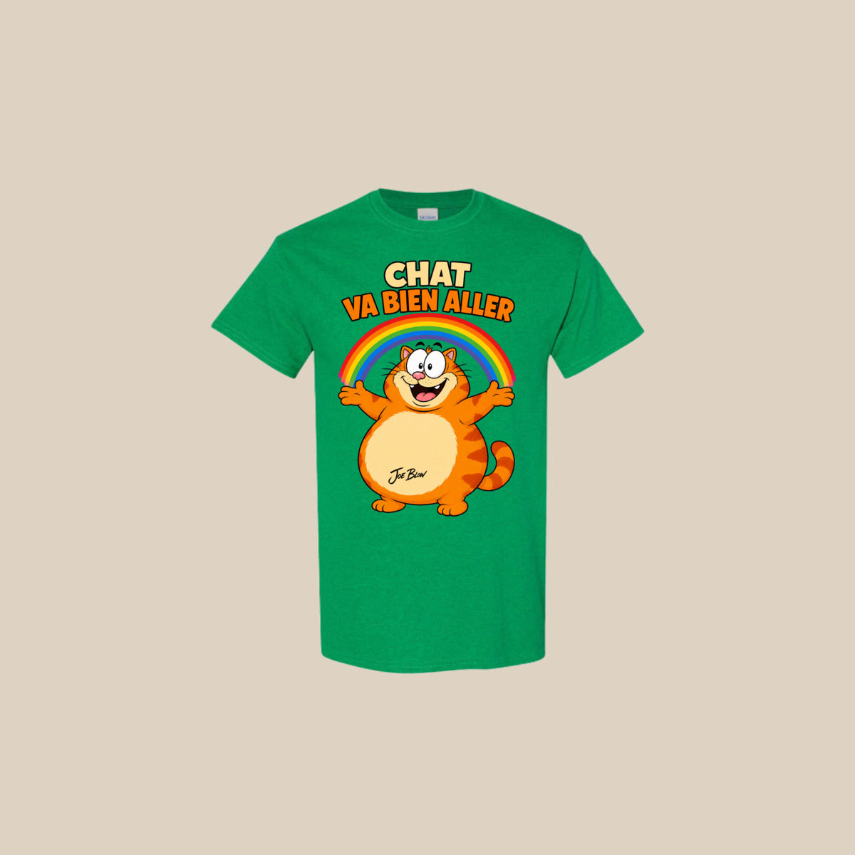 T-shirt CHAT VA BIEN ALLER – Ti-Gus enfant/youth – Antique Irish Green