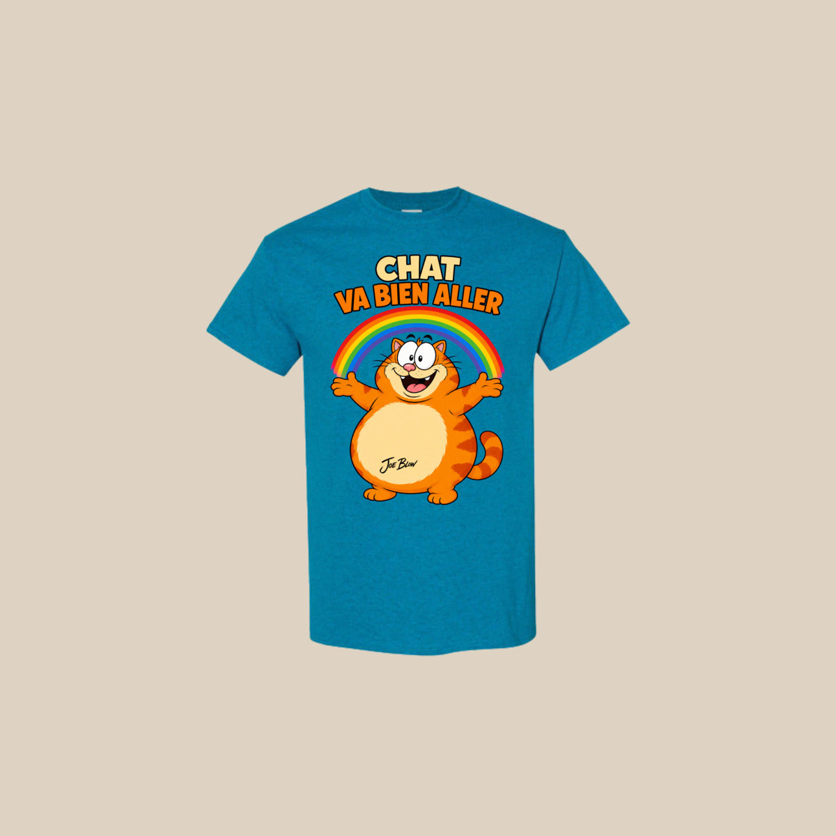 T-shirt CHAT VA BIEN ALLER – Ti-Gus enfant/youth – Antique Sapphire