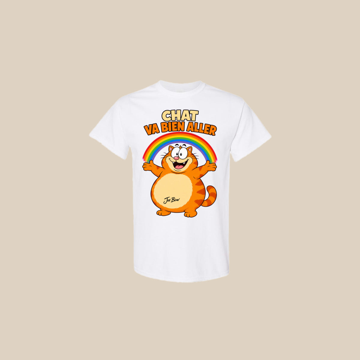 T-shirt CHAT VA BIEN ALLER – Ti-Gus adulte – Blanc