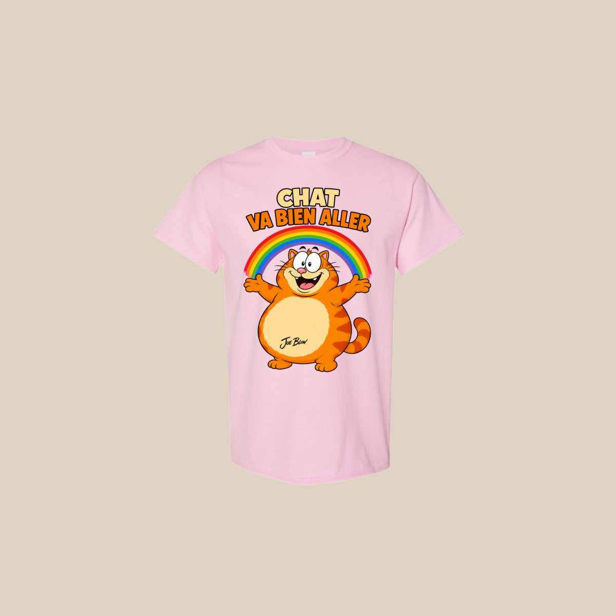 T-shirt CHAT VA BIEN ALLER – Ti-Gus adulte – Light Pink