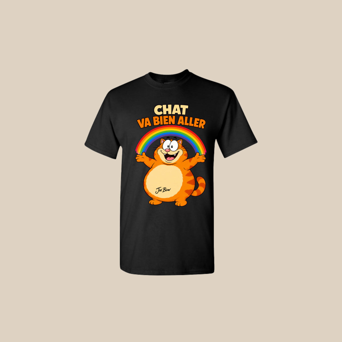 T-shirt CHAT VA BIEN ALLER – Ti-Gus adulte – Noir