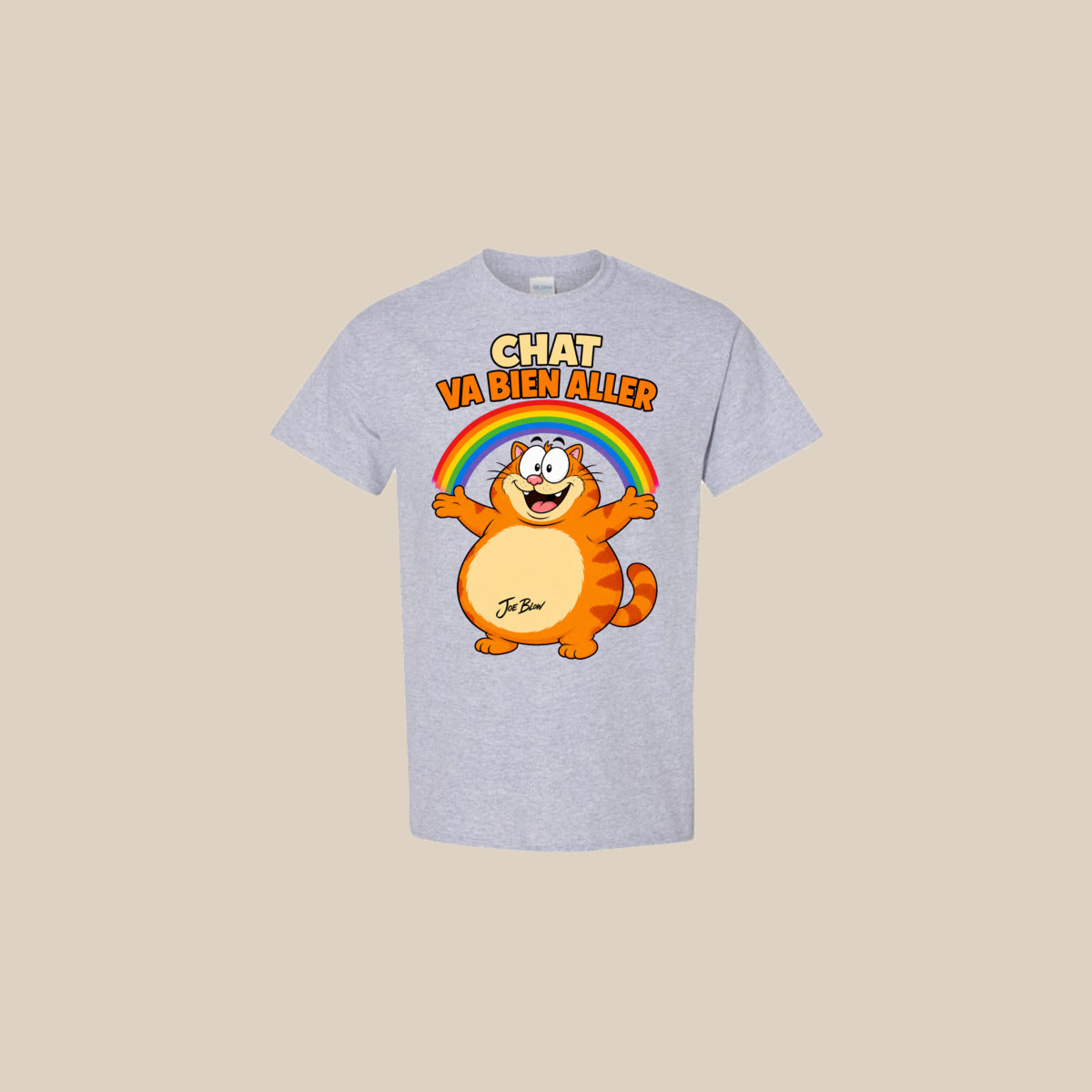 T-shirt CHAT VA BIEN ALLER – Ti-Gus adulte – Sport Grey