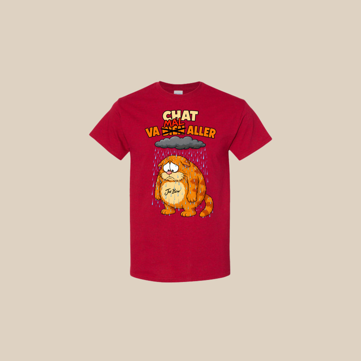 T-shirt CHAT VA MAL ALLER – Ti-Gus enfant/youth – Antique Cherry Red