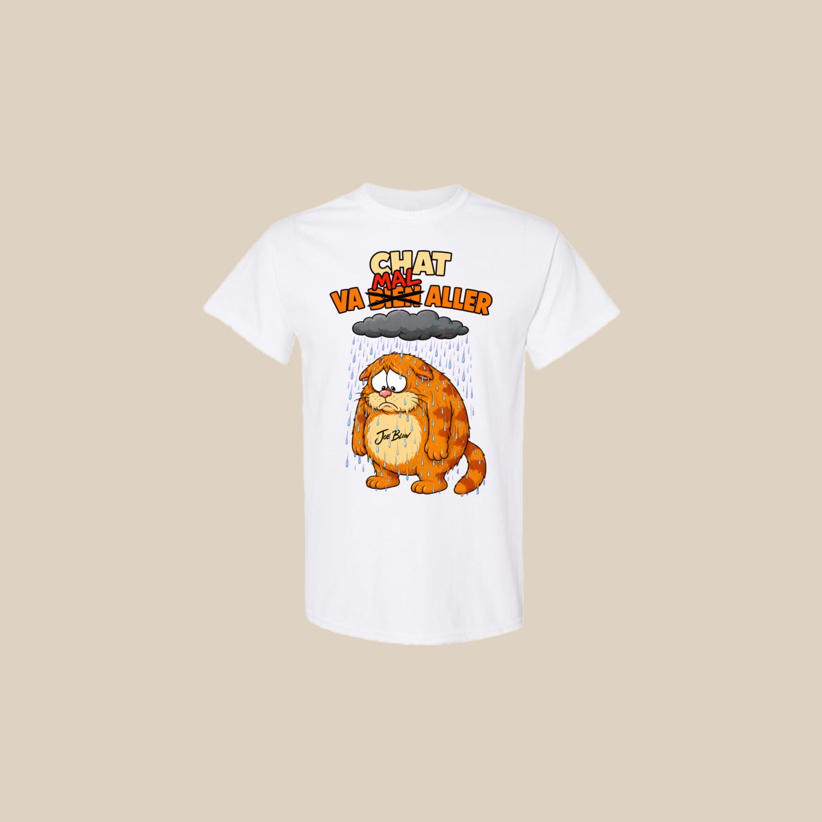 T-shirt CHAT VA MAL ALLER – Ti-Gus enfant/youth – Blanc
