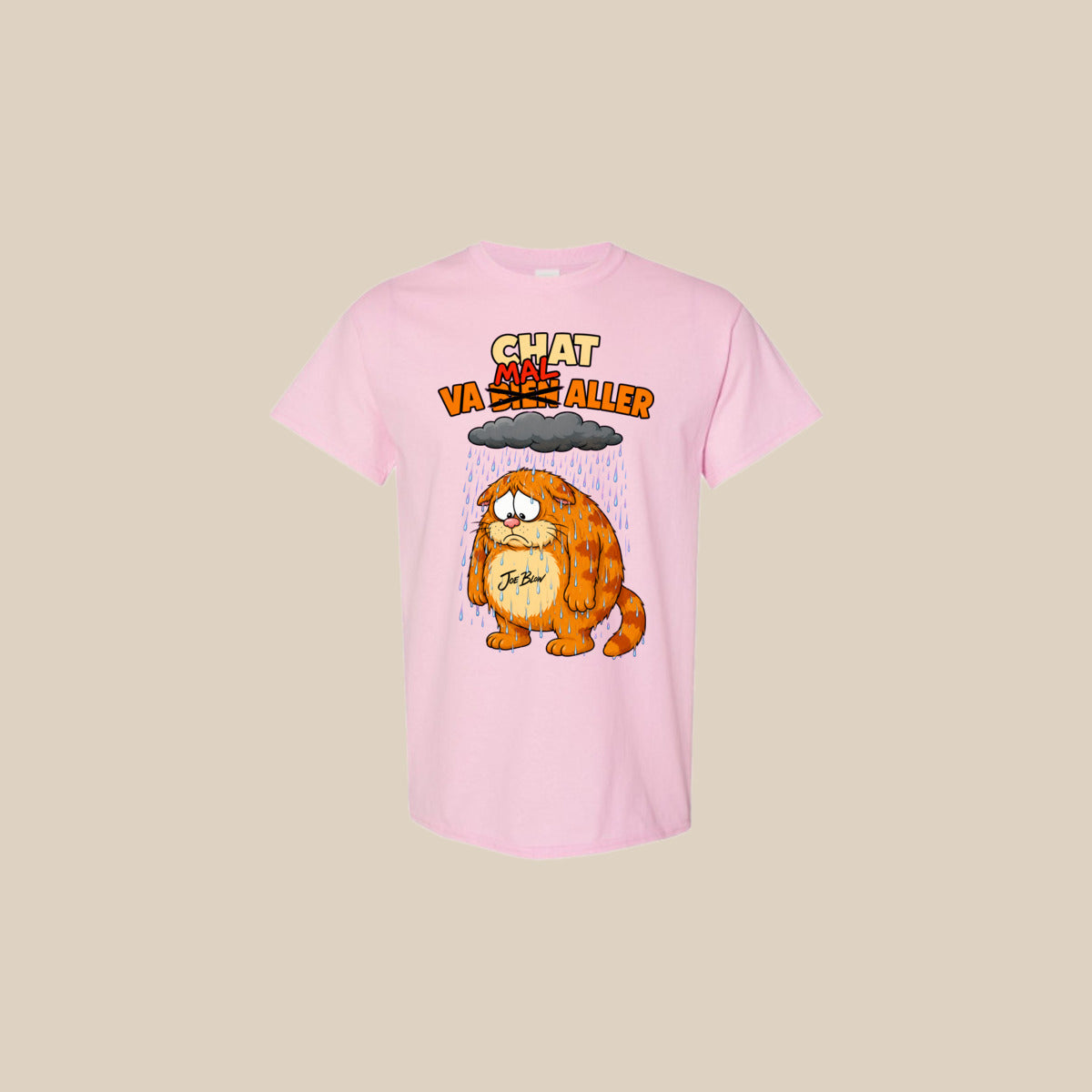 T-shirt CHAT VA MAL ALLER – Ti-Gus enfant/youth – Light Pink