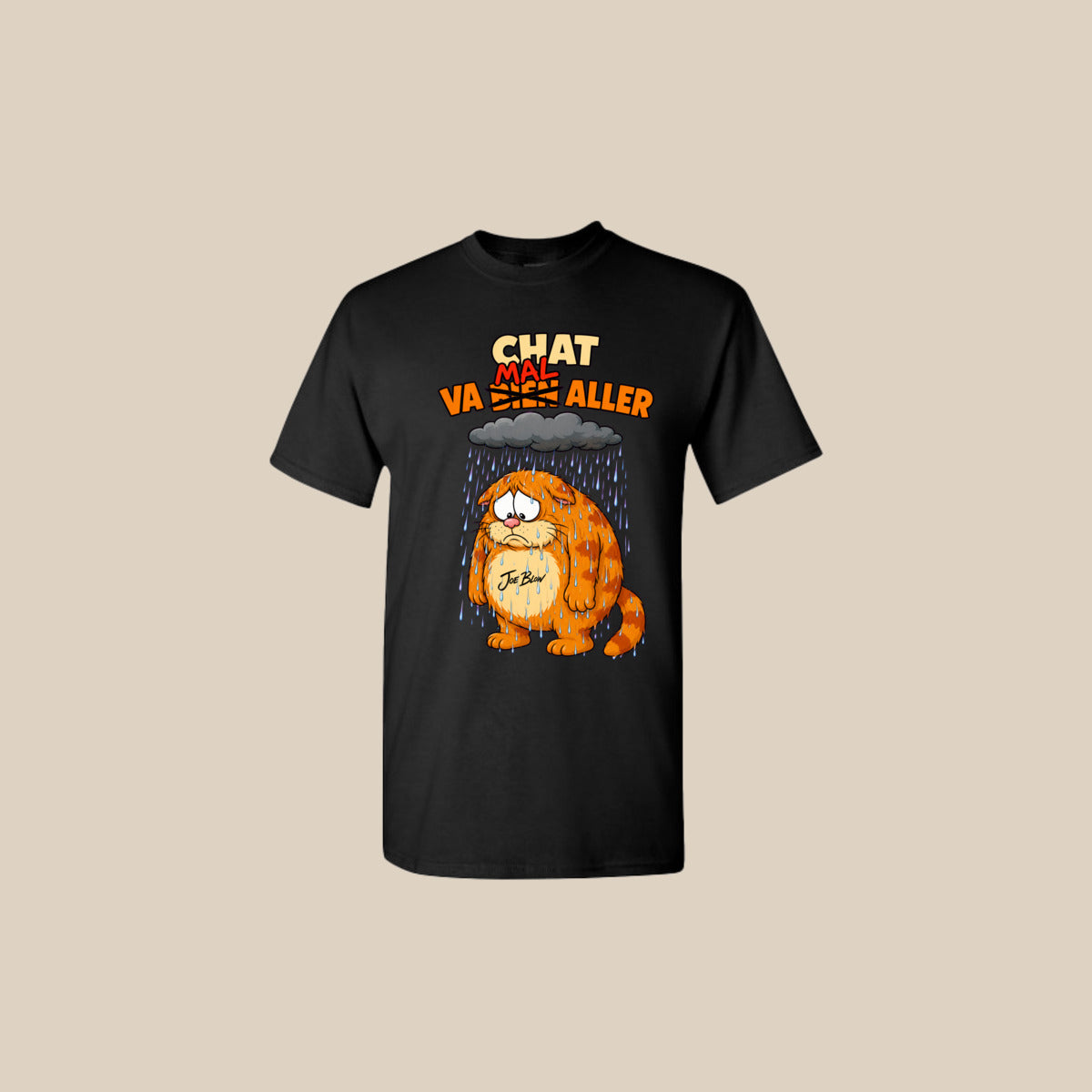 T-shirt CHAT VA MAL ALLER – Ti-Gus enfant/youth – Noir