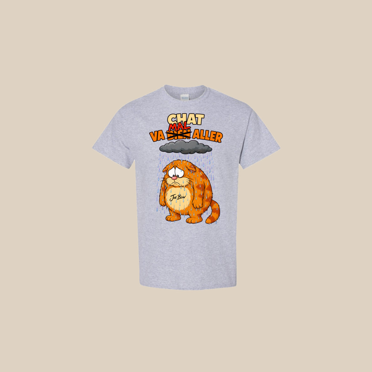 T-shirt CHAT VA MAL ALLER – Ti-Gus enfant/youth – Sport Grey