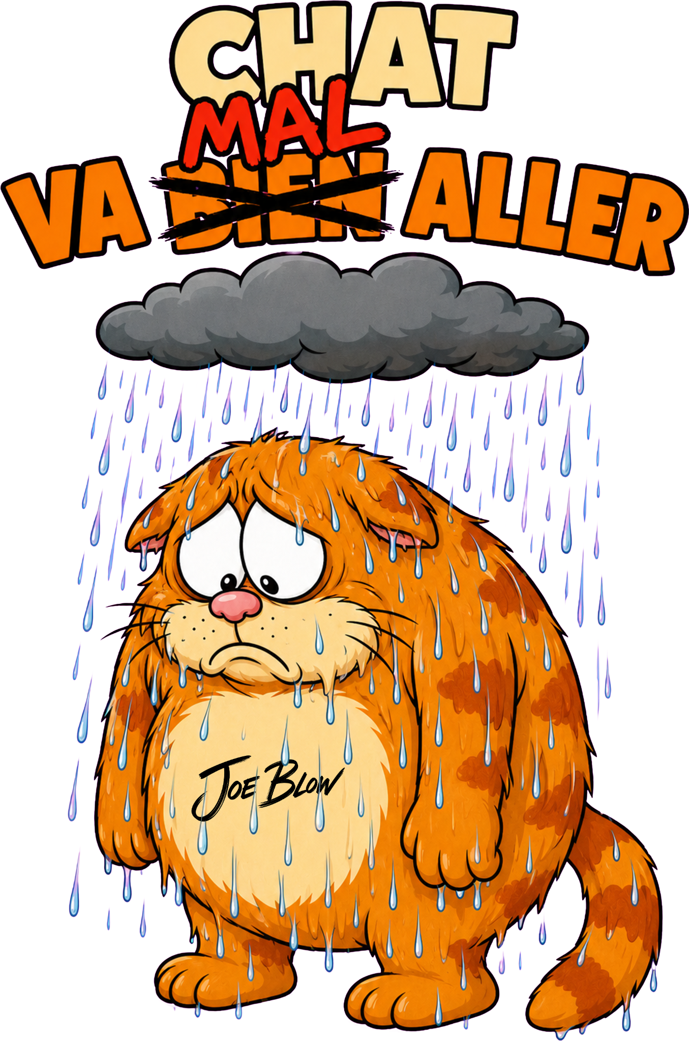 T-shirt Joe Blow Chat va mal aller