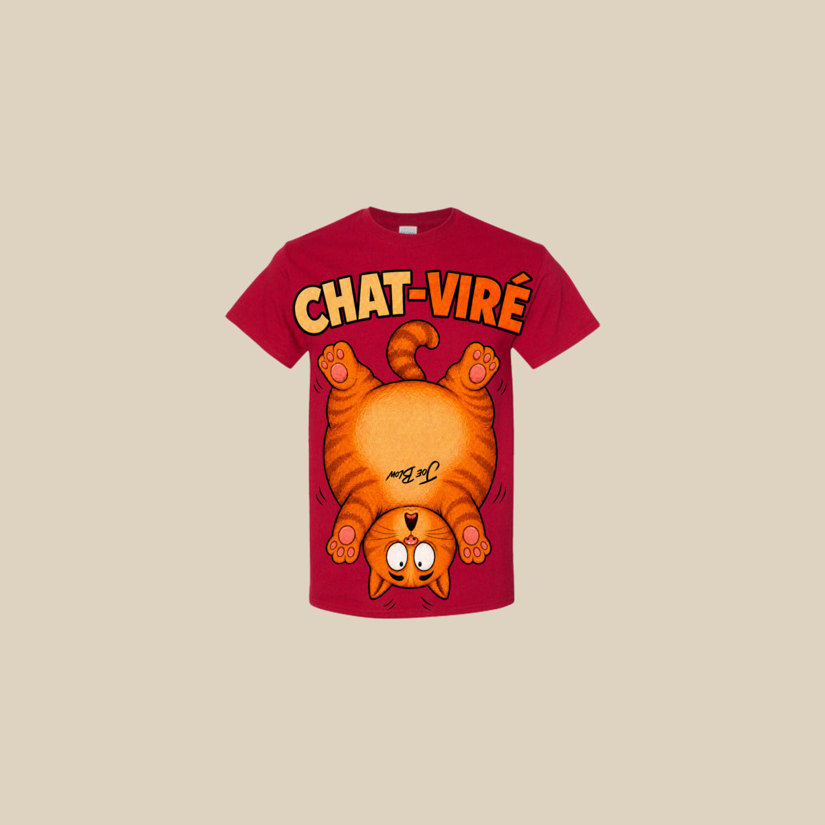T-shirt CHAT-VIRÉ – Ti-Gus adulte – Antique Cherry Red